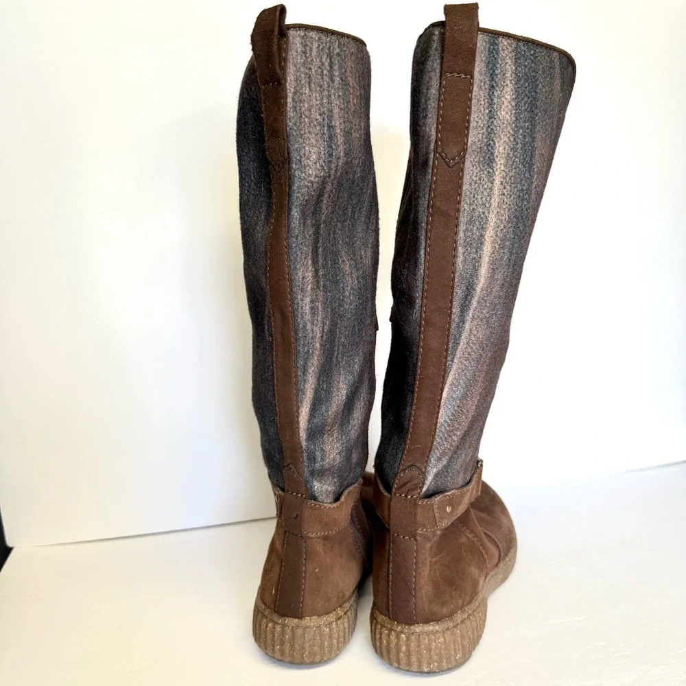 Clarks Collection Brown Suede Tall Shaft Boots Caroline Style Knee High Size 6